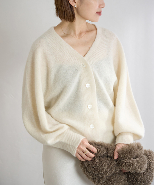 IENA（イエナ） カーディガン ピュア カシミヤ ドルマンVネック