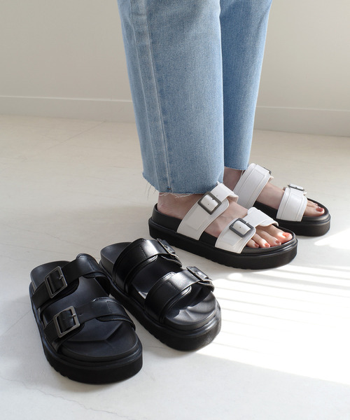 AmiAmi（アミアミ） サンダル 厚底ダブルベルトサンダル レディース