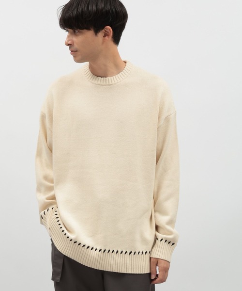 LAKOLE（ラコレ） セーター ニット ハンドステッチプルオーバー