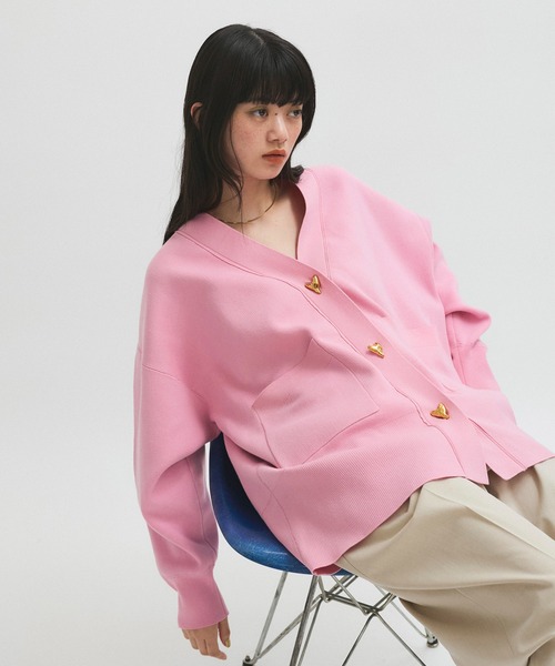 ADAM ET ROPE'（アダムエロペ） カーディガン 「サステナブル」ハート