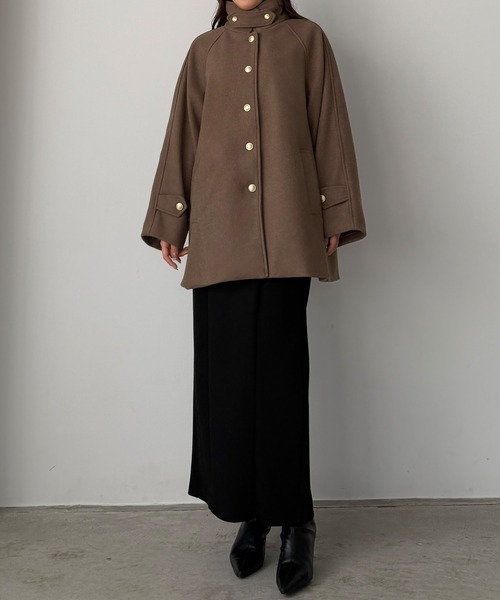 callautia（カラウティア） ステンカラーコート コート ゴールドボタン