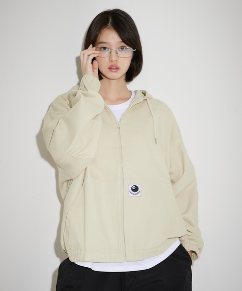 ブルゾン アウター ヘヴィーツイルジップアップフードジャケット