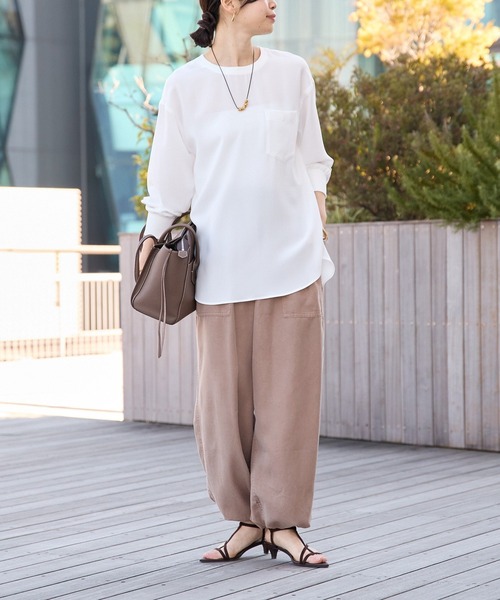 RIVE DROITE（リヴドロワ） ブラウス シャツ ジョーゼットポケット