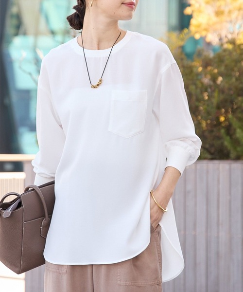 RIVE DROITE（リヴドロワ） ブラウス シャツ ジョーゼットポケット