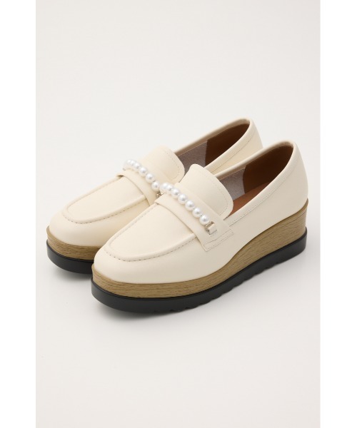STACCATO（スタッカート） ローファー パールチェーンプラットフォーム