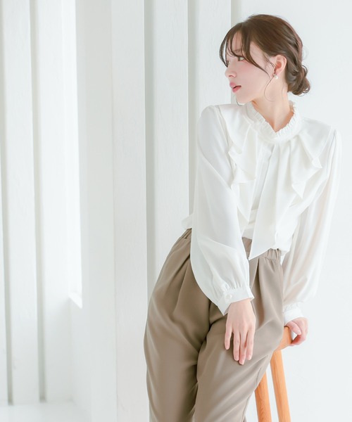 Retica（レティカ） ブラウス シャツ ブラウス 長袖 フォーマル 襟