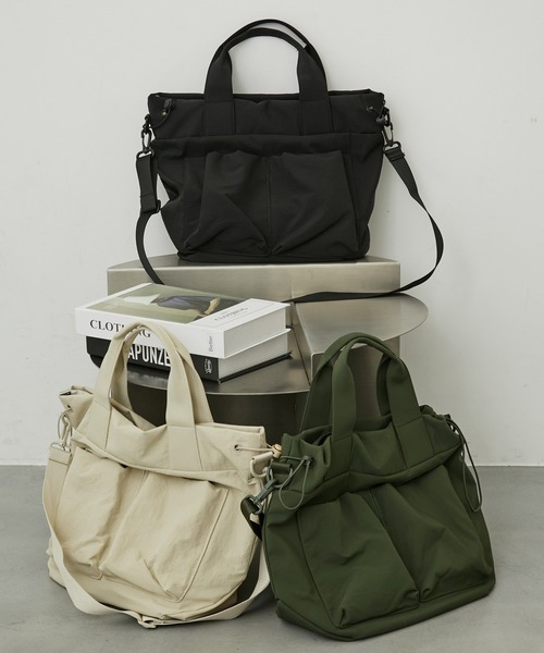 uyu. ショルダーバッグ バッグ 2way ショルダートート ナイロンバッグ