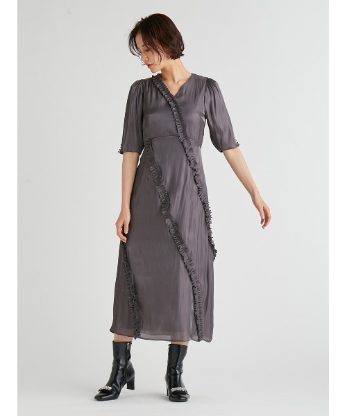 CELFORD（セルフォード） 「CELFORD」 7分袖ワンピース 36 グレー