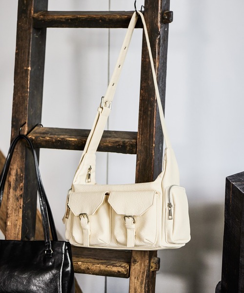 LAKOLE（ラコレ） ショルダーバッグ バッグ ダブルベルトポケットワン