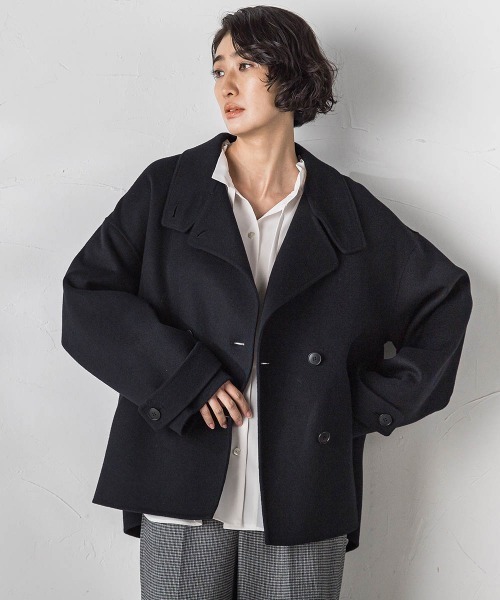 la.f（ラ・エフ） ピーコート pコート 両面シャルムリバーショート