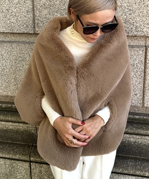 コート アウター リッチボリュームファーケープ レディース : ZOZOTOWN