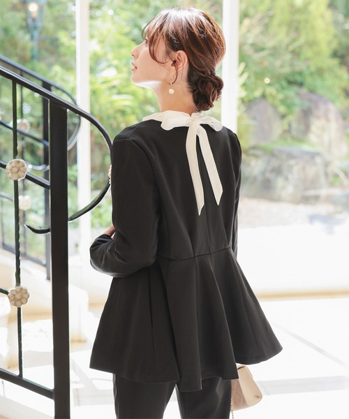 セットアップ 「 セレモニー 」 低身長向けサイズ ペプラムジャケット