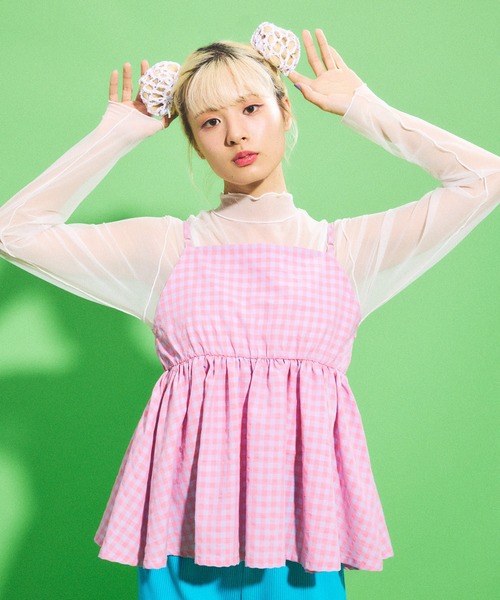 PUNYUS（プニュズ） キャミソール 2WAYギンガムチェックキャミ