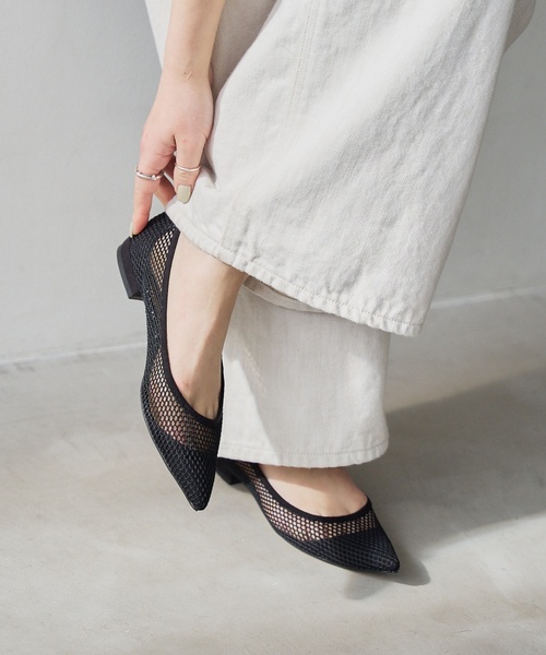 LE TALON（ル タロン） シューズ 「追加3」ポインテッドネットフラット