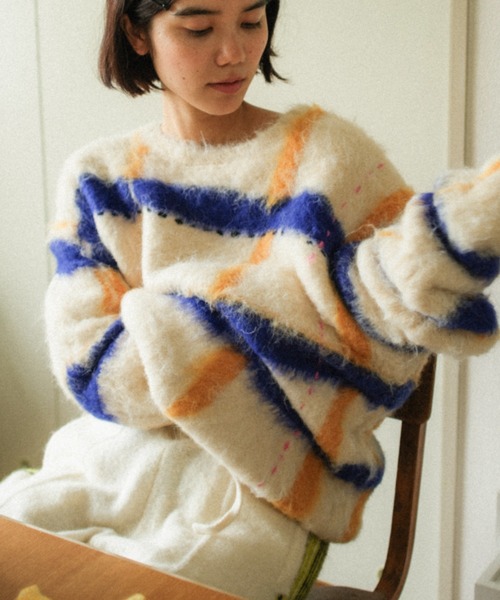 PAMM（パム） ニット セーター 透明な空気のチェックニット レディース