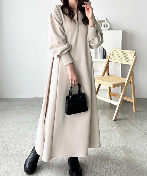 GeeRA（ジーラ） ワンピース 「全骨格細見え/低身長サイズ有」すっきり