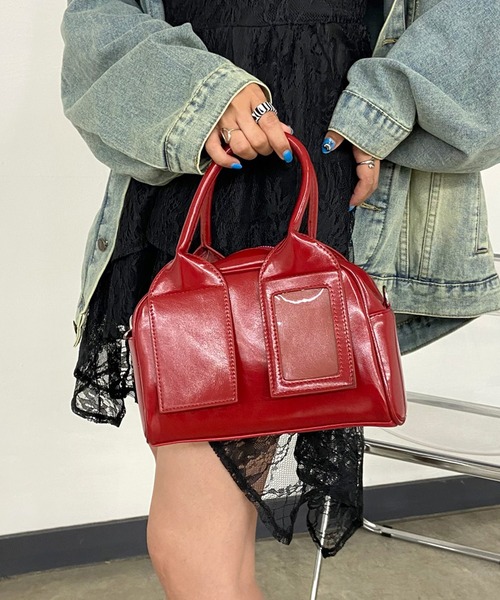 rire ボストンバッグ クリアポケットミニボストンバッグ レディース