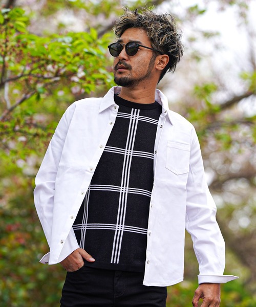 adamsJUGGLER（アダムスジャグラー） シャツ プレーンCロングシャツ