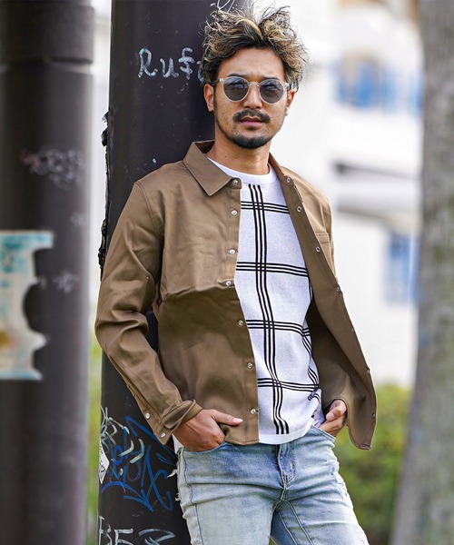 adamsJUGGLER（アダムスジャグラー） シャツ プレーンCロングシャツ