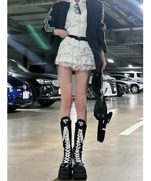 Darich（ダーリッチ） ブーツ レースアップスニーカーロングブーツ