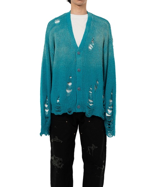 KAMIYA カーディガン Sun Faded Like Knit Cardigan メンズ : ZOZOTOWN