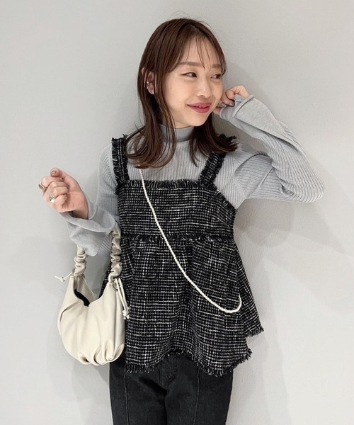 flower キャミソール フラッフィツイードビスチェ : ZOZOTOWN Yahoo!店