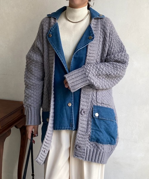 DouDou（ドゥドゥ） ダウンコート ダウンジャケット 「WEB限定」デニム