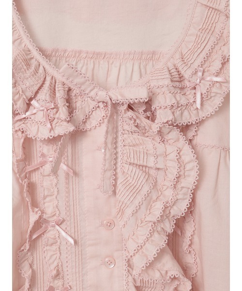 PINK HOUSE（ピンクハウス） ブラウス シャツ ローンフリル使い