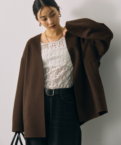 BABYLONE（バビロン） ジャケット ノーカラージャケット リバーノー