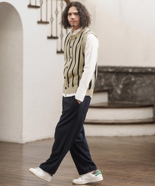 CAMBIO（カンビオ） ベスト ジレ mcg3414- レジメンストライプニット