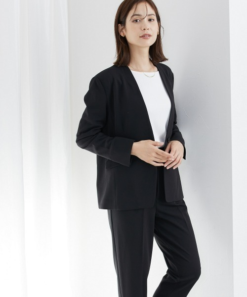 美品】wjk セットアップ スーツ ジャケット パンツ L 黒 ブラック 楽天