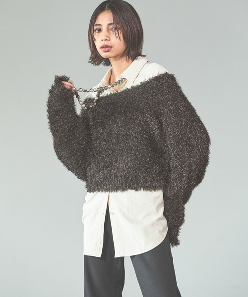 PAGEBOY（ページボーイ） ニット セーター キラキラオフショルニット