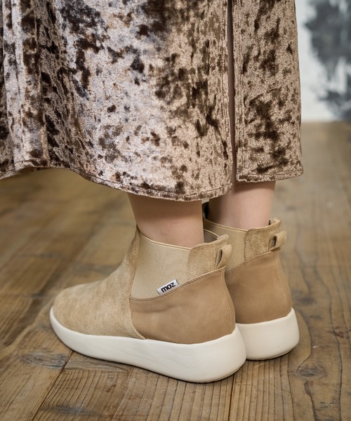 moz（モズ） ブーツ サイドゴア フェイクスウェードショートブーツ