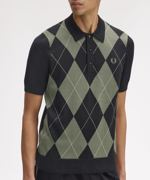 FRED PERRY（フレッドペリー） ポロシャツ Argyle Knitted Polo Shirt