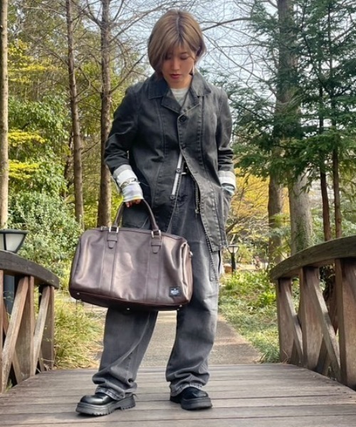 8 ボストンバッグ デカ ボストンバッグ 2WAY PUレザー メンズ