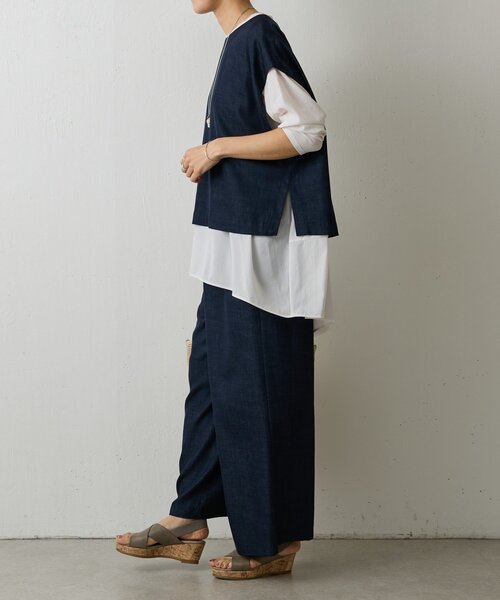 BEARDSLEY（ビアズリー） ブラウス シャツ 後ろドレープTブラウス