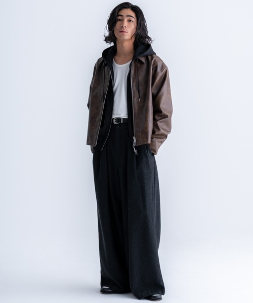 SINSS ブルゾン アウター Seam line zip blouson / シームラインジップ