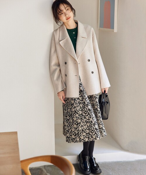 組曲（KUMIKYOKU） コート アウター ダブルブレストリバー コート