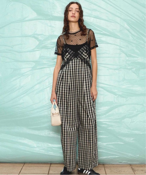 MAISON SPECIAL（メゾンスペシャル） オールインワン Plaid Lace