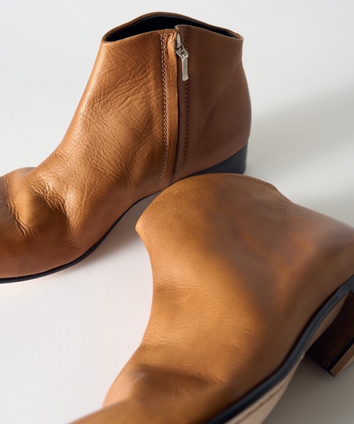 PADRONE（パドローネ） ブーツ 「PADRONE」別注 SIDE ZIP SHORT BOOTS