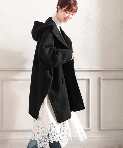 soulberry（ソウルベリー） ポンチョ ふわっとかぶるだけの黒い