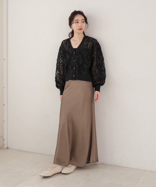 BAB（バブ） カーディガン テープジャガードレースカーディガン