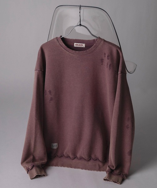 トレーナー スウェット 「72」ダメージ加工 ヴィンテージ 裏毛