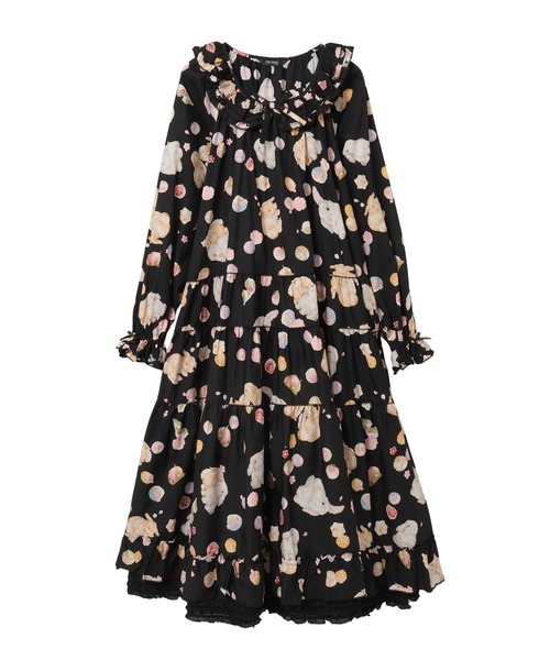 PINK HOUSE（ピンクハウス） ワンピース 幸見うさぎプリントミディ