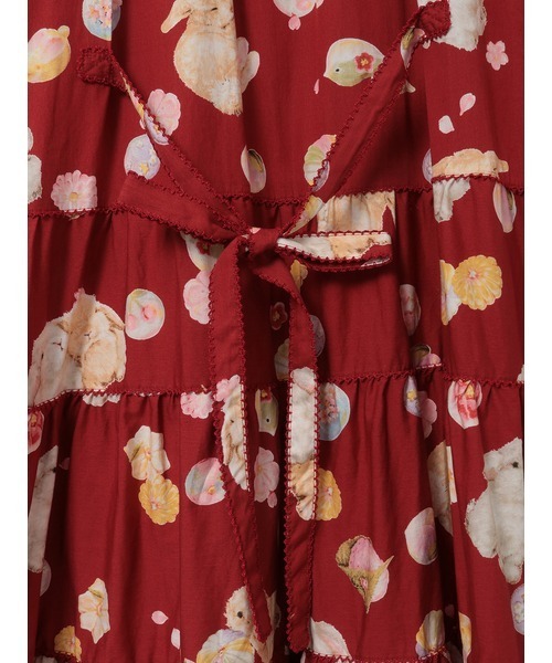 PINK HOUSE（ピンクハウス） ワンピース 幸見うさぎプリントミディ