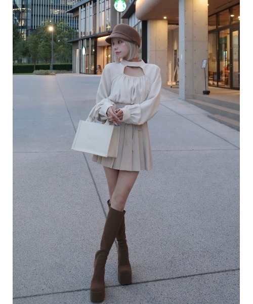 Darich（ダーリッチ） ワンピース ドッキングコルセットプリーツミニ