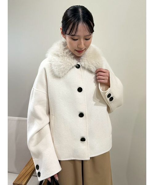 Mila Owen（ミラオーウェン） コート チェスターコート 2wayファー