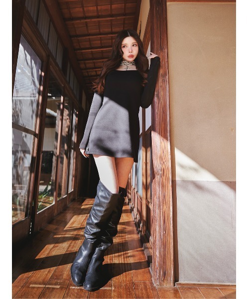 Darich（ダーリッチ） ワンピース シルエットカットミニワンピース