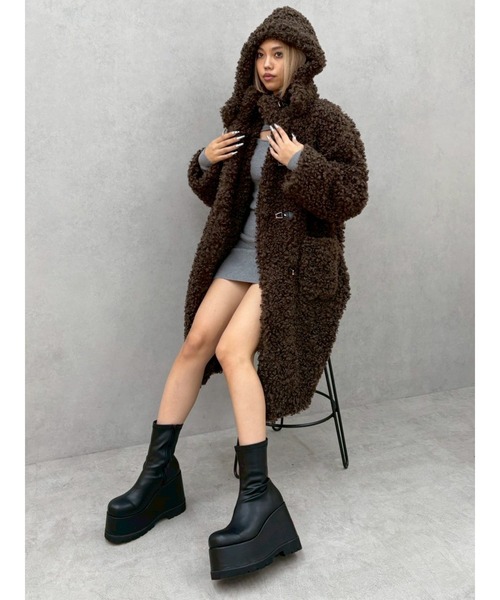 EVRIS（エヴリス） ダッフルコート コート フェイクファーダッフル