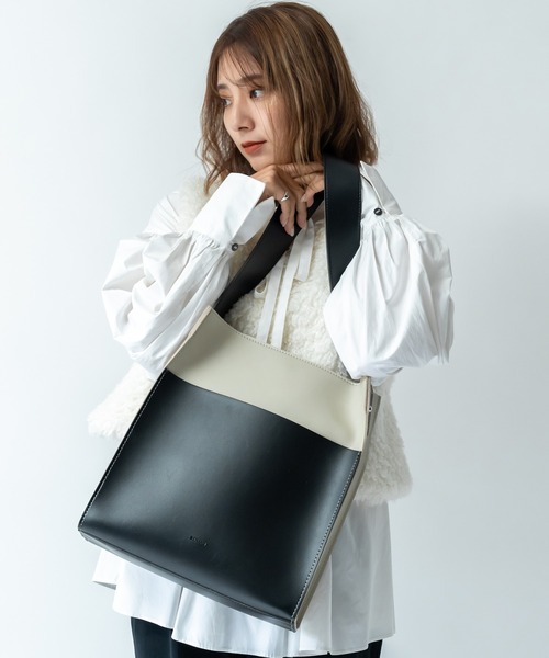 RENAME（リネーム） トートバッグ バイカラー フェイクレザー ワン